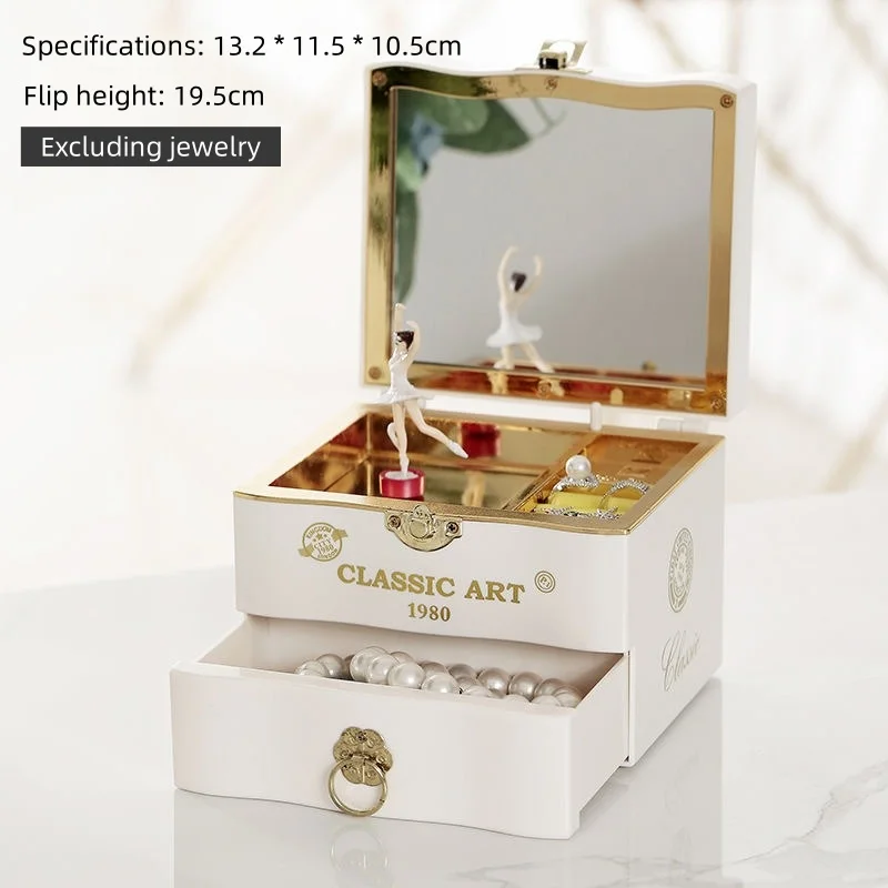 Klassieke nostalgische muziekdoos, muziekdoos-ideeën voor dansend meisje, sieradendoos, cadeaus voor kinderen en meisjes