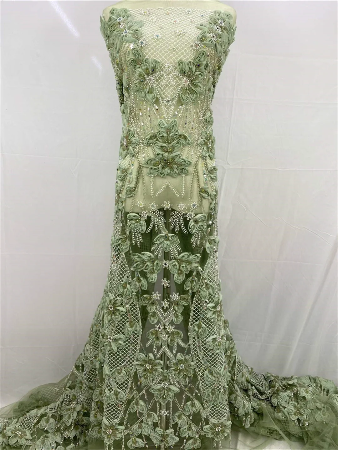 

Кружевная ткань SJ: высококачественная африканская кружевная ткань с вышивкой, сетчатая, 3D-цветочная аппликация, тюль, нигерийские кружевные ткани для свадебных платьев, коллекция 2026