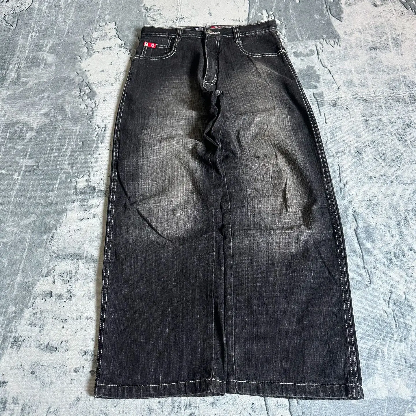 Jean baggy délavé multi-poches pour hommes et femmes, Streetwear pôle sud Y2K, taille haute, surintendant large, hip-hop décontracté, gothique, mode, nouveau