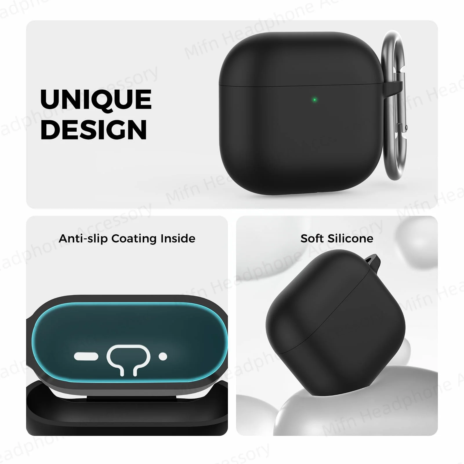 Para airpods 4th geração caso bonito fone de ouvido caso silicone macio proteger capa para mulher caso para airpods 4 com caneta limpeza