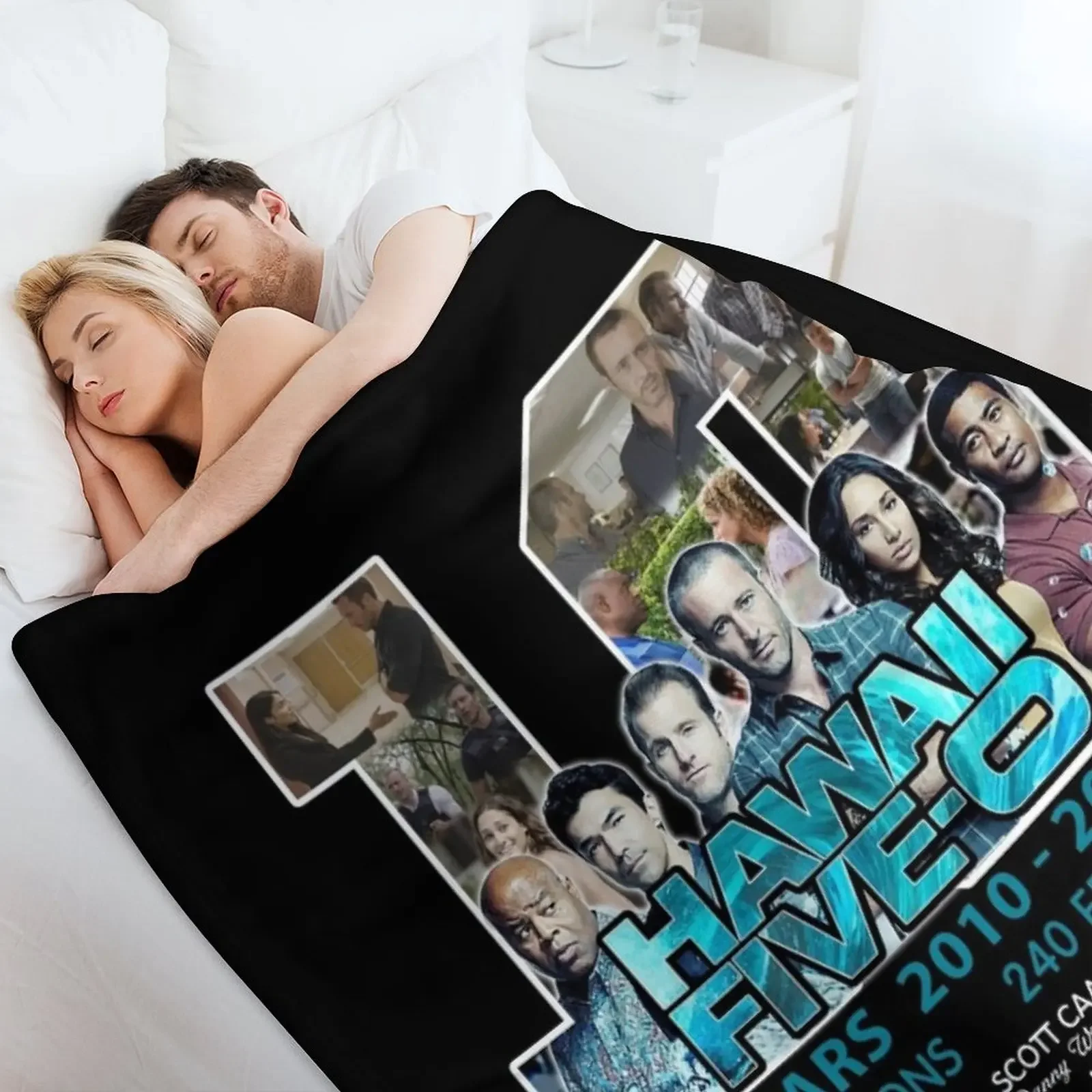 هاواي خمسة O 10 سنوات 2010 2020 التوقيعات قصيرة رمي بطانية لحاف فروي أفخم الثقيلة للنوم البطانيات