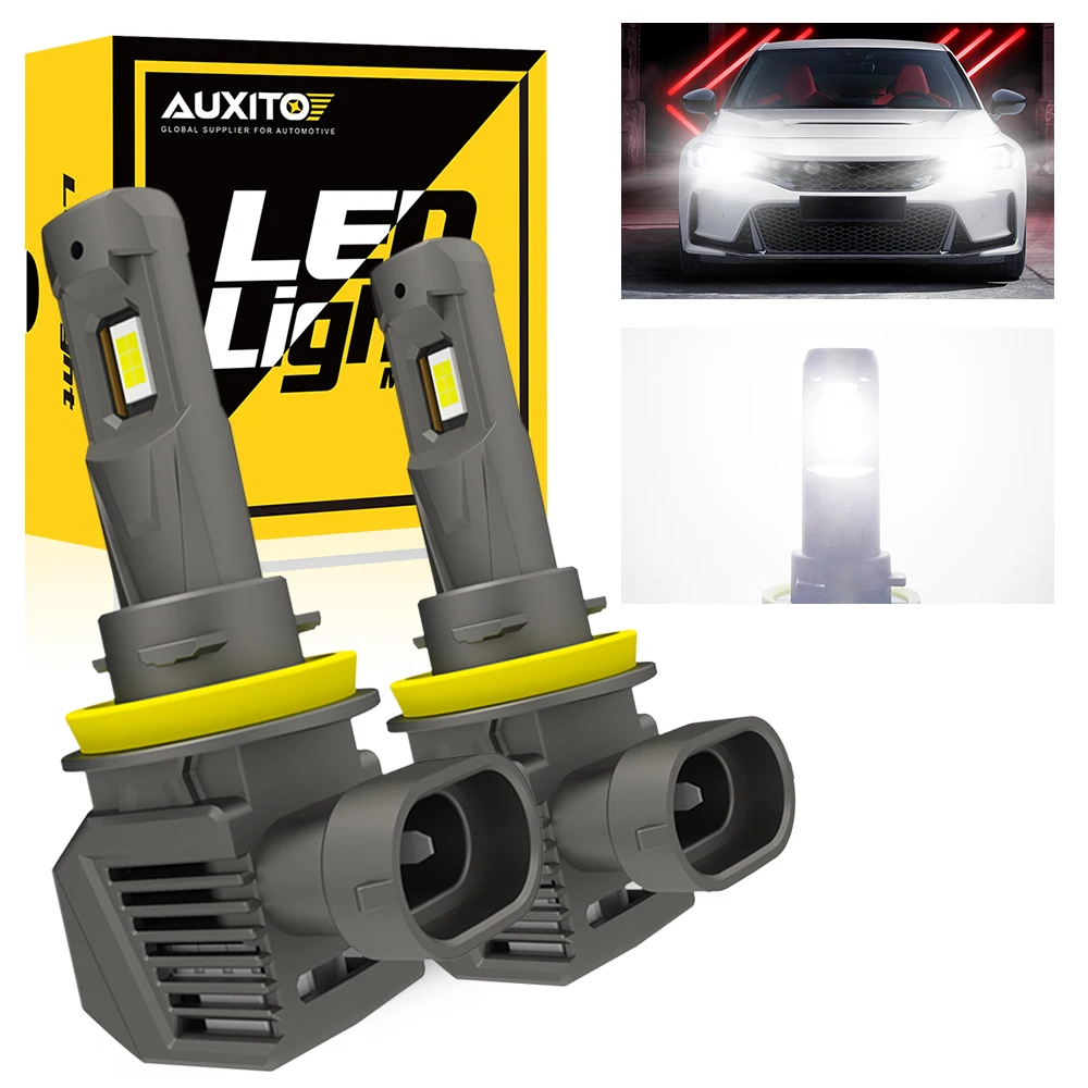 

AUXITO 2Pcs Mini LED Headlight H8 H9 H11 LED Canbus H7 9005 HB3 9012 LED Bulbs Turbo Head Lamp For Car 22000LM 120W High Power