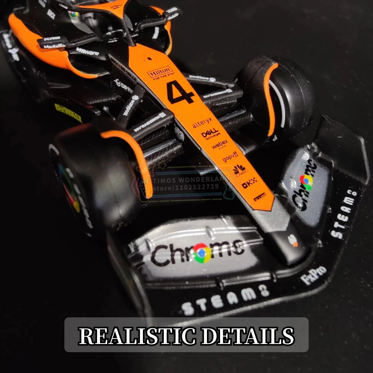 Bburago 1:43 F1 2023 Mclaren MCL60 Replica Car Model Norris Piastri Signature Showcase Formula 1 Miniature Art Figure Gift Toy