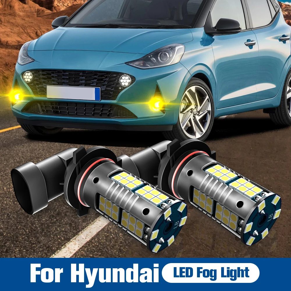 2pcs LED Fog Light Blub Lamp 9006 HB4 Canbus No Error For Hyundai Accent i10 i30 Sonata Solaris 2017 2018 2019 2020 2021