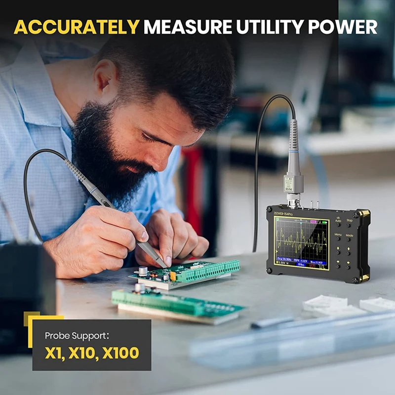 Car Oscilloscope 14 Type Measurement, 40Msa/S Sampling Rate, 18Mhz Bandwidth, 2.4In LCD Display With 10X, 100X Probe