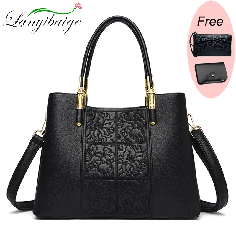 Classic Fashion Large Capacity Ladies Tote Bag High-quality Soft Leather Shoulder Crossbody Bags Designer Brand Women\'s Handbag