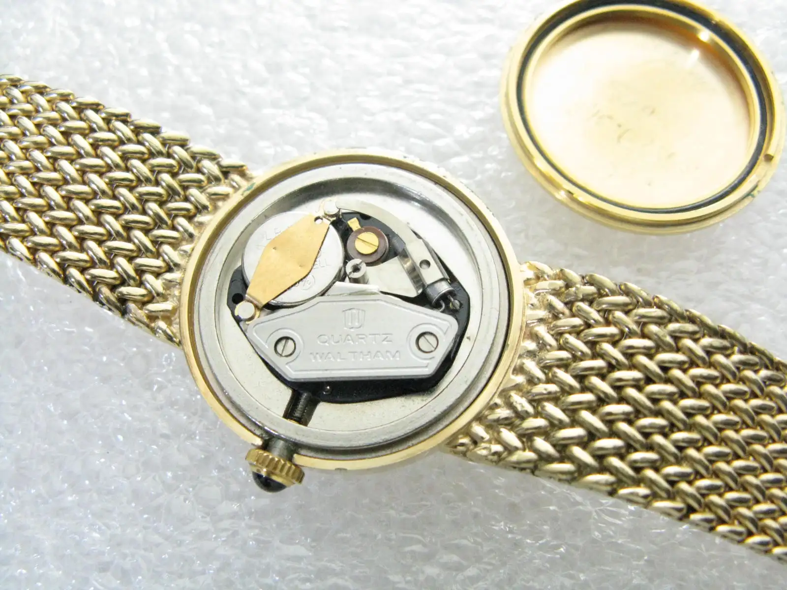 Waltham 18k gold-filed bracelet retro quartz \