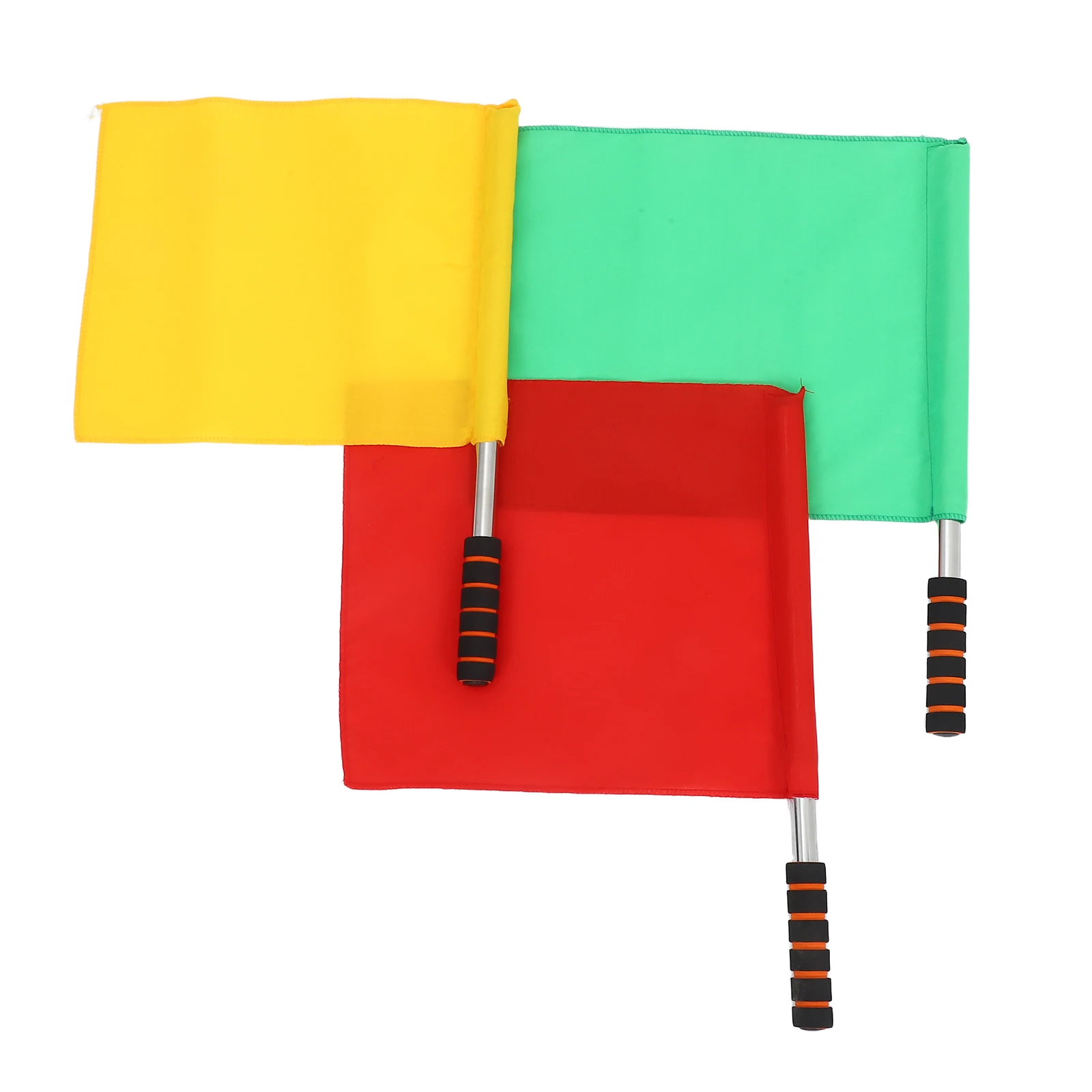 

3pcs Flags Traffic Referee Signal Fan Cheering for Racing Sports Warning Cycling Penalty Hand Red Yellow Green