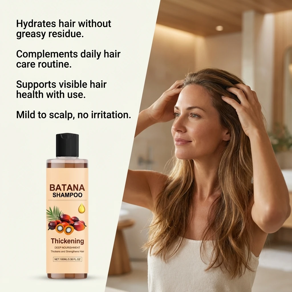 Organic Batana Oil Hair Shampoo Gentle Anti-dandruff Oil Control Refreshing Scalp For Volumizing Thickening Adds Volume HairCare