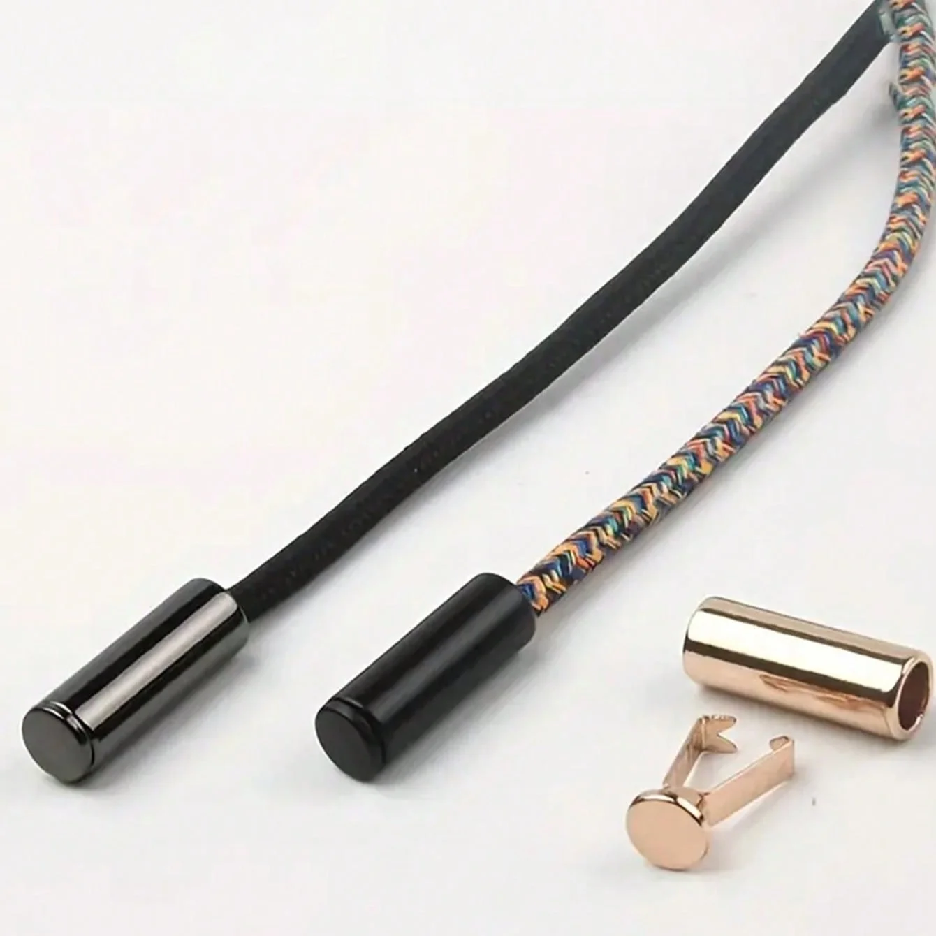 5 Sets Detachable Stopper With Lid Cap Rectangle Cord Ends Lock Stoppers For Rope Apparel Sportswear Parts Accessories