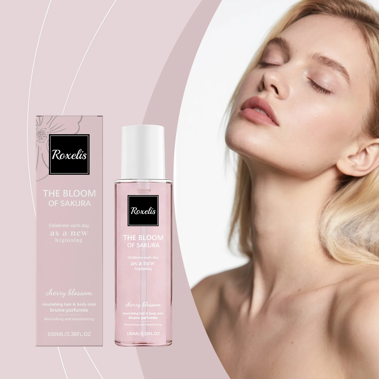 

Nourishing Hair & Body Mist Parfume Luxury Long-lasting Cherry Blossom Fragrance Smooth Moisturizing Hair Sakura Bloom Every Day