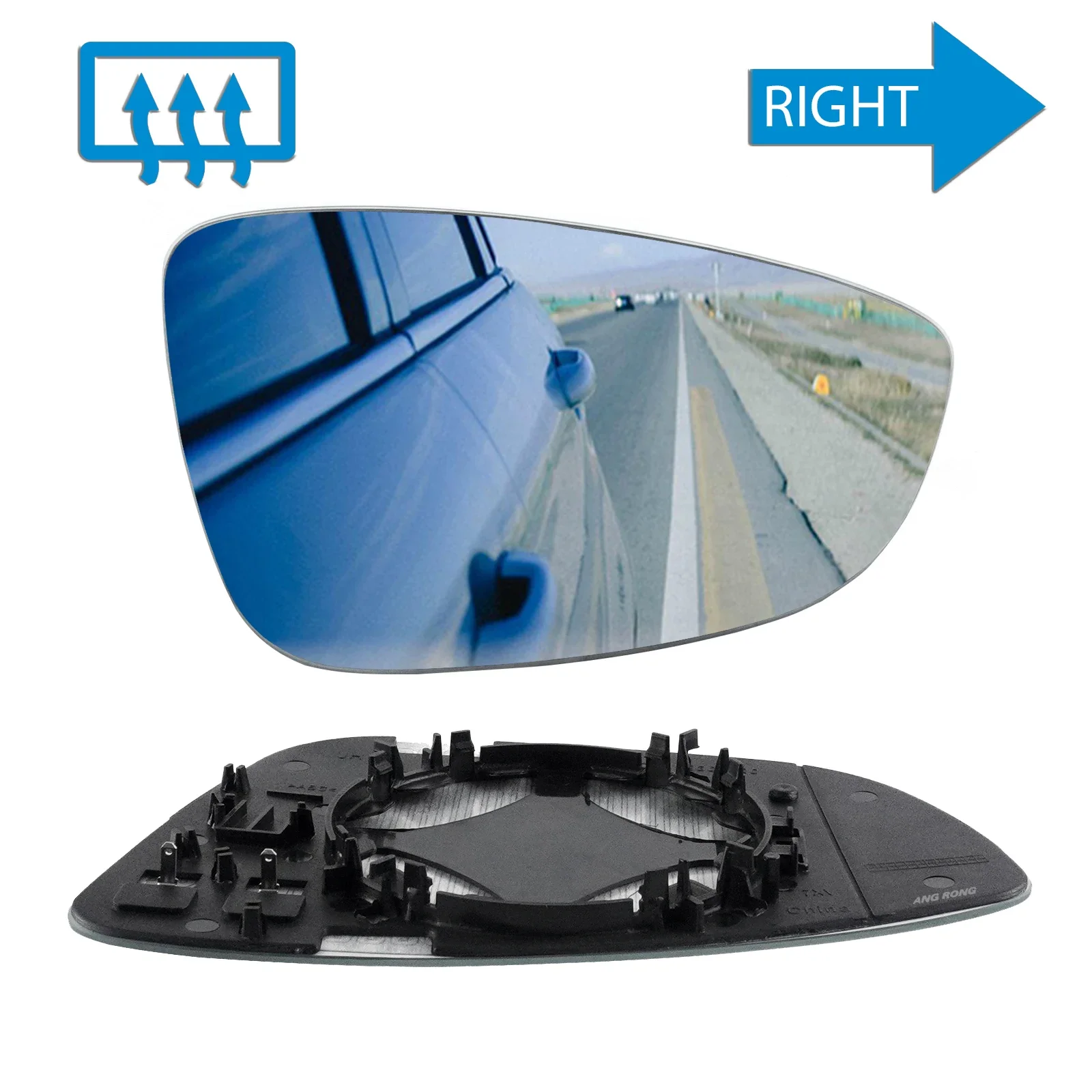 

For VW Passat B7 Right Driver Side Convex Door Wing Mirror Glass 2010-15 Heated
