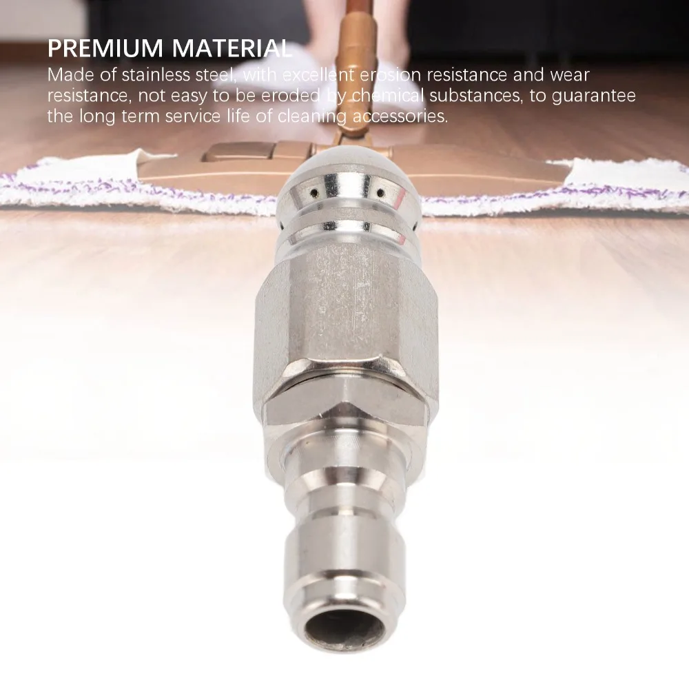 2PCS Stainless Steel Sewer Jetter Nozzle 5000 PSI Quick Install Drain Jetter Nozzle Silver Mini Compact Size