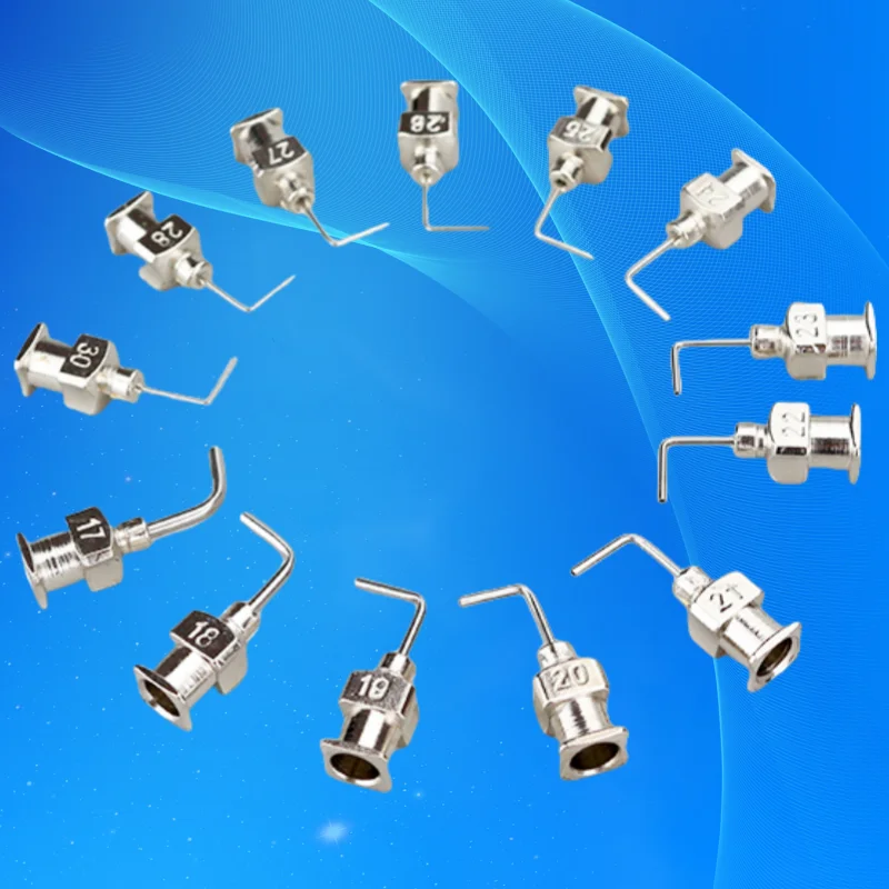 

‌ 12 шт. 90 ° Набор изогнутых тупых игл | Хирургические дозирующие насадки разных размеров 17–30 г. | Nail Art/3D-печать/электронные клейкие инструменты