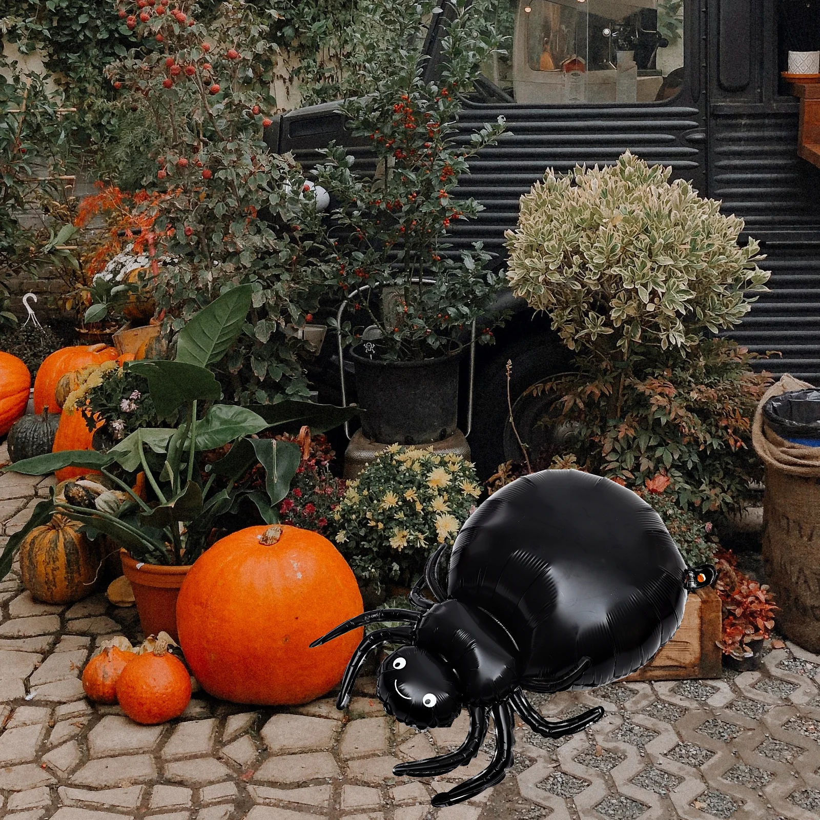 

5Pcs Halloween Spider Balloons Set Aluminium Foil Balloon Decorations Haunted House Layout Prop Spider Balloons Set