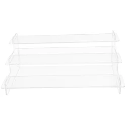 Toy Perfume Transparent Ladder Display Rack Shelves Stand 25X15X9CM Acrylic Stair-type Necklace Holder