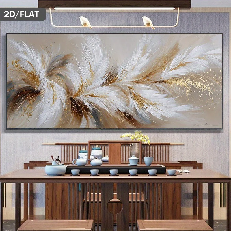 

Extra Large Modern Abstract Texture Canvas Painting Wall Art Decor, Frameless Elegant Home Decorations, Wall Pictures Home Decor