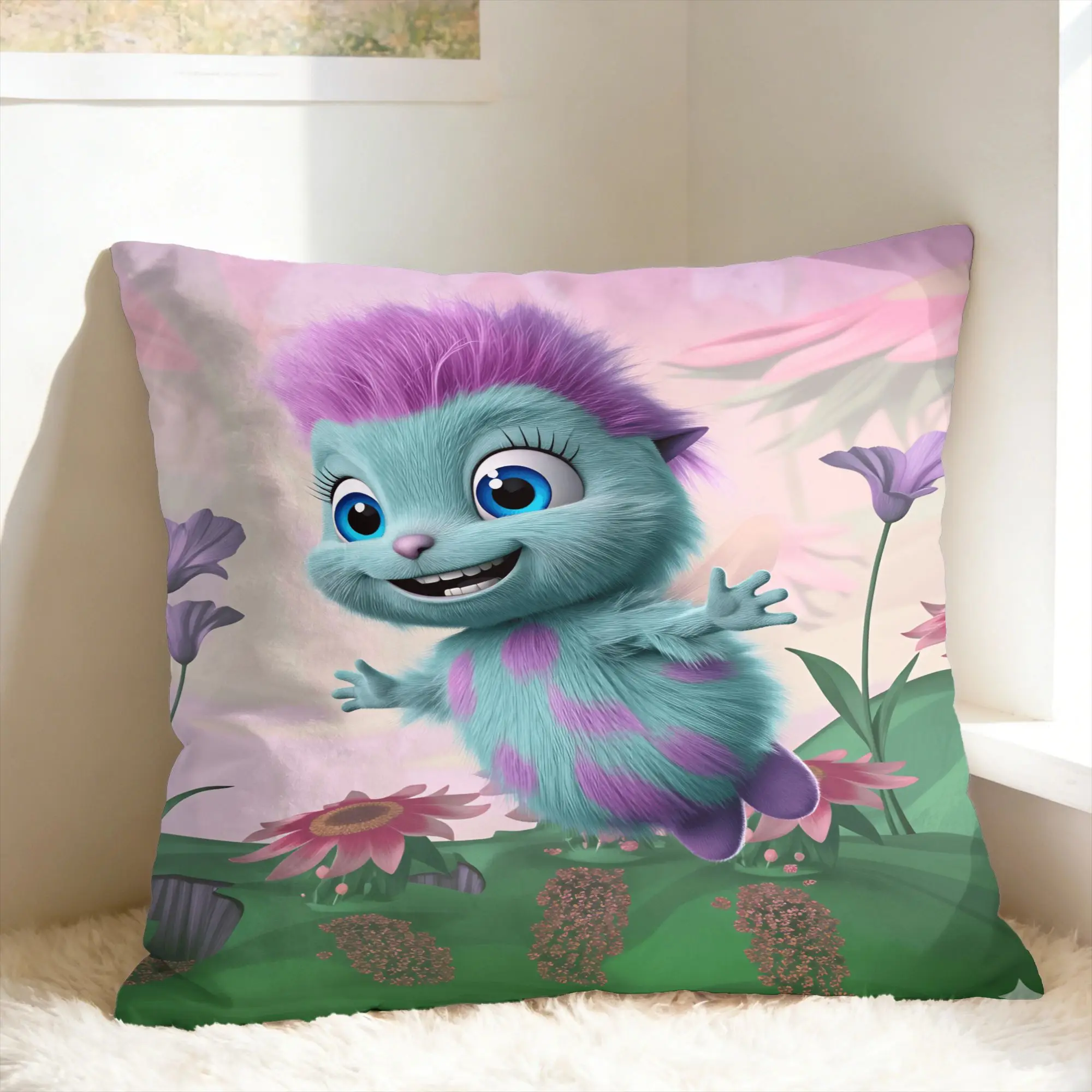 B-Bibble Doll Pillow Cover  Cute Funny Pillow Case For Wedding Party Home Decor Soft Pillowcases Birthday Gift