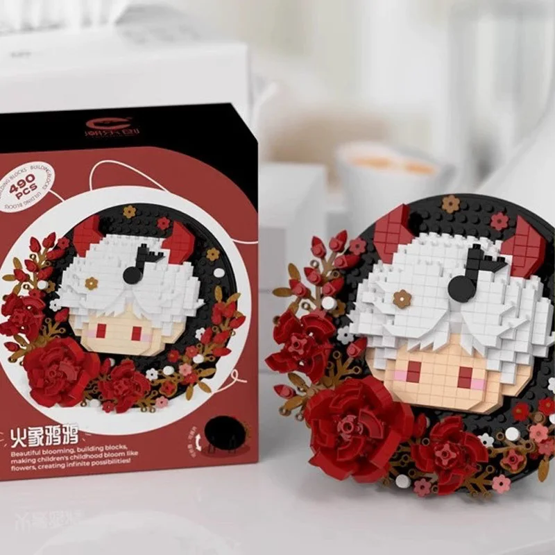 Love And Deepspace Sylus Rafayel Zayne Xavier Game Small Particle Building Blocks Pixel Figure Bricks Badge Display Stand Gift