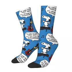 Retro Interpeanuts Snoopy Toni calzini a compressione da uomo Unisex Peanuts Snoopy Harajuku Pattern Printed novità Crew Sock