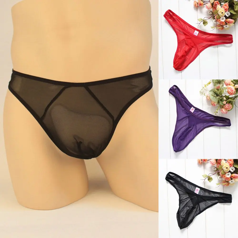 

Men's Underwear Sexy Network Transparent Ultra-thin Thong