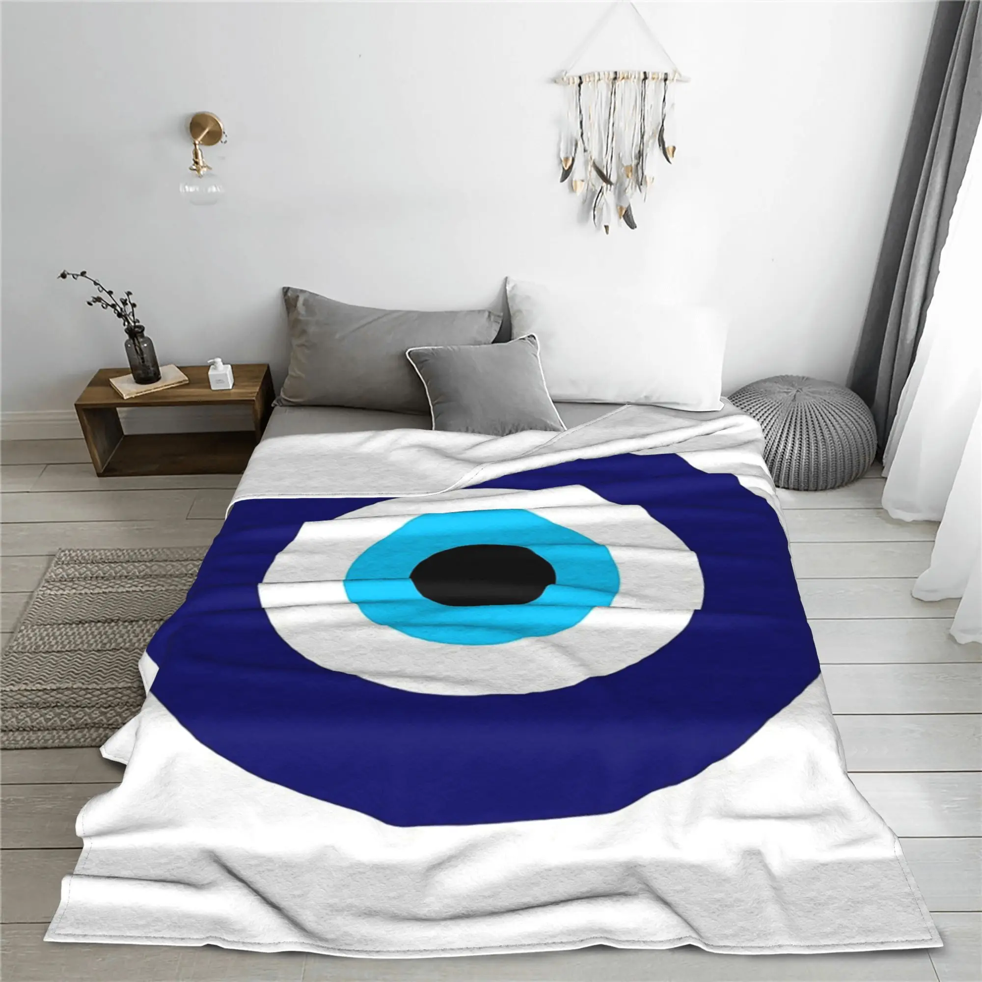 Magic eye five set  Evil ey Blankets Multi-function Flannel Sofa Throw Blanket for Home Bedroom Travel Throws Bedspread Quilt
