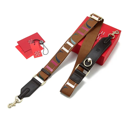 CH-Bolso de marca de moda con correa para el hombro, patrón de estampado de letras a la moda, Material de PU de alta calidad, marca de lujo, nueva correa para equipaje 2025