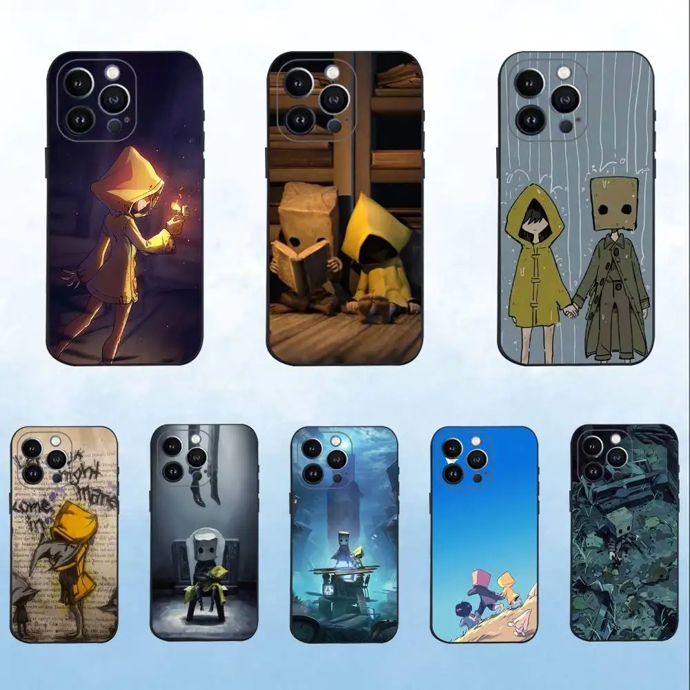 

L-Little N-Nightmares-s Game Phone Case For iPhone 16,15,14,13,12,11 Plus,Pro Max,XS,X,XR,SE,Mini,8,7,Soft Silicone Black Cover