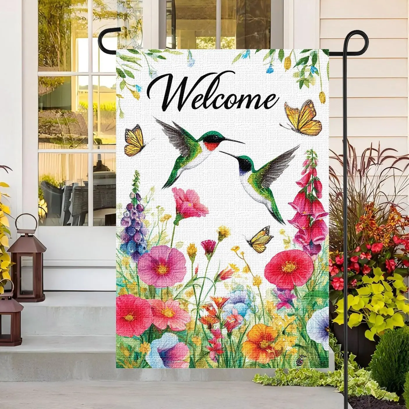 Bird Garden Flag for Outside, Vertical Double Sided Burlap Welcome Garden Small Yard Flag Home for Decor, Holiday House Seas uui