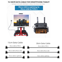 Micro-USB to Lightning/TYPE-C/Micro-USB Data Cable Smartphone Tablet 15/30cm Line For DJI MAVIC MINI/ SE/MAVIC 2/MAVIC AIR/Spark