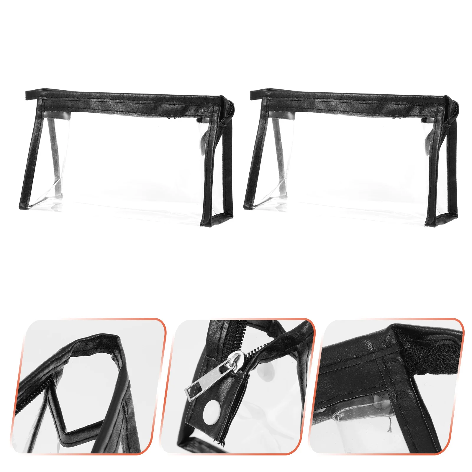 

2Pcs Large Capacity Transparent Pencil Bags Lightweight Wear-Resistant Stationery Organizer for Students Pens Pencils Rulers