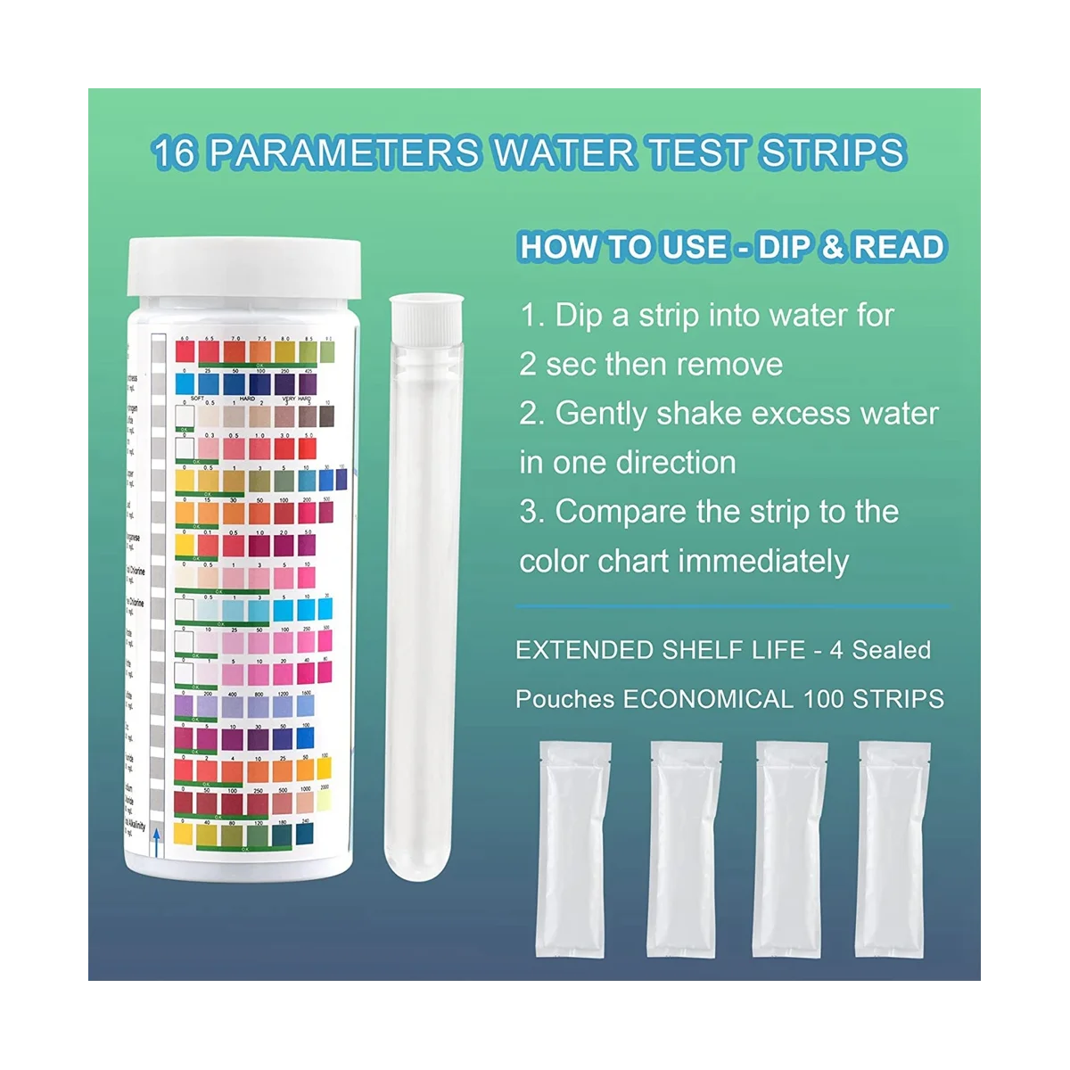 17-in-1 Complete Water Test Kit for Home,100 Strips + 2 Water Testing Kits for Drinking Water Easy Testing, PH, Lead