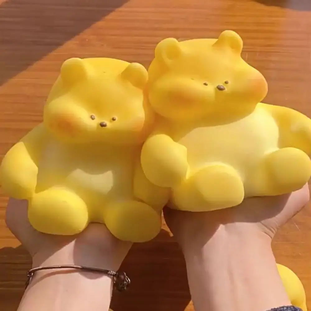 느린 리바운드 베어 토스트 짜기 장난감 꿀 반죽 시뮬레이션 베어 짜기 장난감 실리콘 소프트 베어 놀이 Fidget 장난감