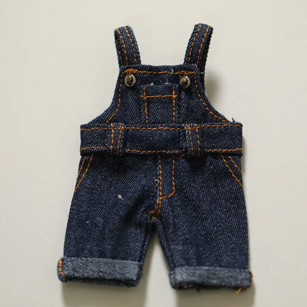 Ropa de muñeca de algodón de 12cm, pantalones de tirantes coloridos, ropa de muñeca de felpa linda, juego de vestir, accesorios para muñecas de juguete para niñas