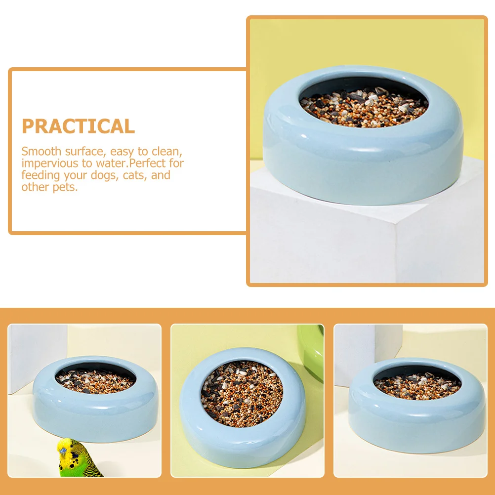 

1Pcs Ceramic Pet Bowl Sky Blue Large Capacity Smooth Surface Water Drinking Bowl Feeder for Dogs Cats Exotic Shorthair