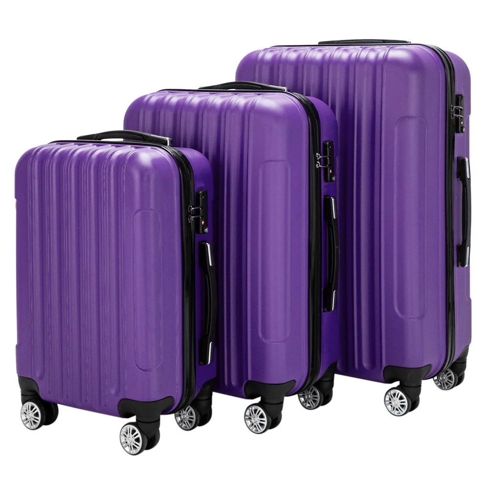 

Vertical pattern three-in-one ABS trolley case with handle universal wheel 20in 24in 28in ABS aluminum alloy trolley,