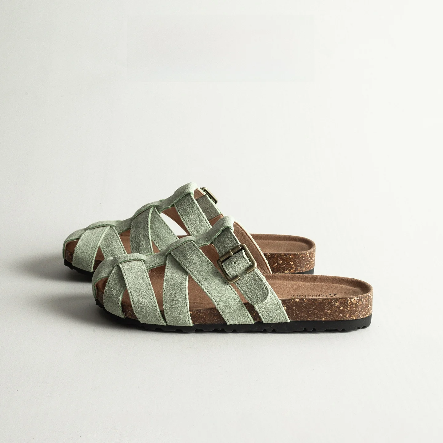 

Women's Leather Hollow out Slip-On Sandals Thick Heel Heightening Summer Casual Slip-Ons Comfortable Support Arch