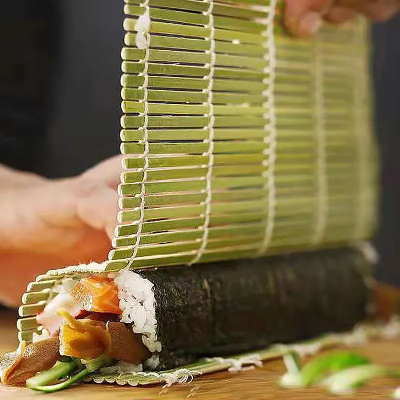 Sushi zwijane kurtyny dywanik DIY Nori wałki do ryżu bambusowe narzędzia do robienia Sushi gadżety kuchenne do gotowania Sushi łyżka akcesoria