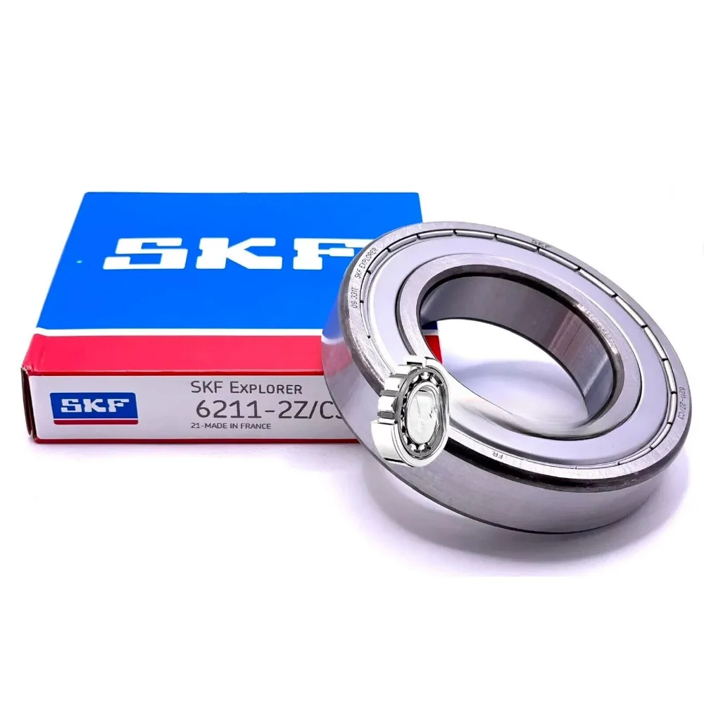 SKF 6211 ZZ C3 DEEP GROOVE BALL BEARING, METAL SHIELDED 55x100x21 mm