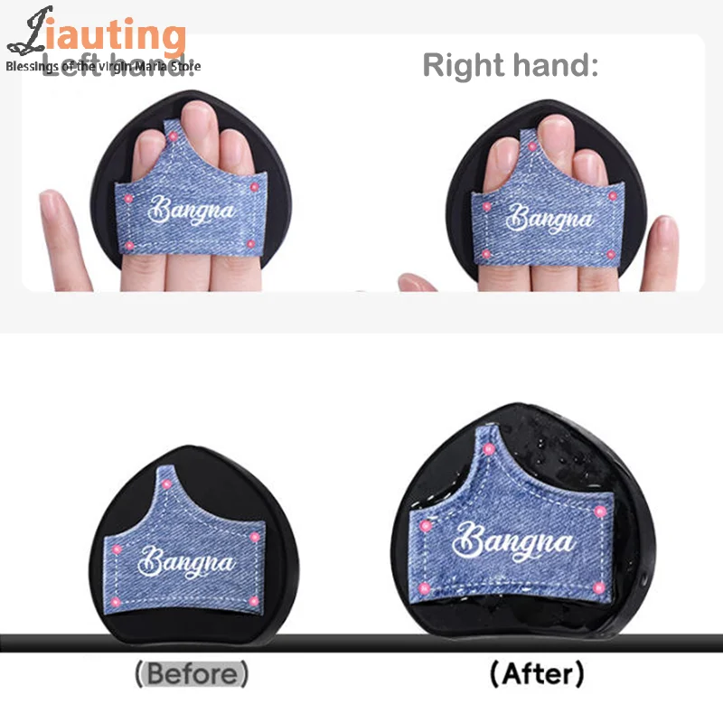 3 قطعة/صندوق شبشب ناعم شكل كاوبوي مسحوق نفخة الرطب والجاف ثنائي الاستخدام المخفي الجلد ودية التجميل ماكياج وسادة هوائية الإسفنج