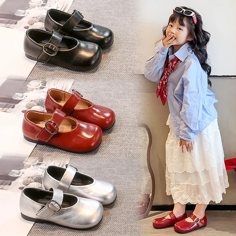 

2025 Fashion Girl's Lightweight,comfortable Shoes Spring New Version Soft Sole Children's Generous Casual Single Shoes