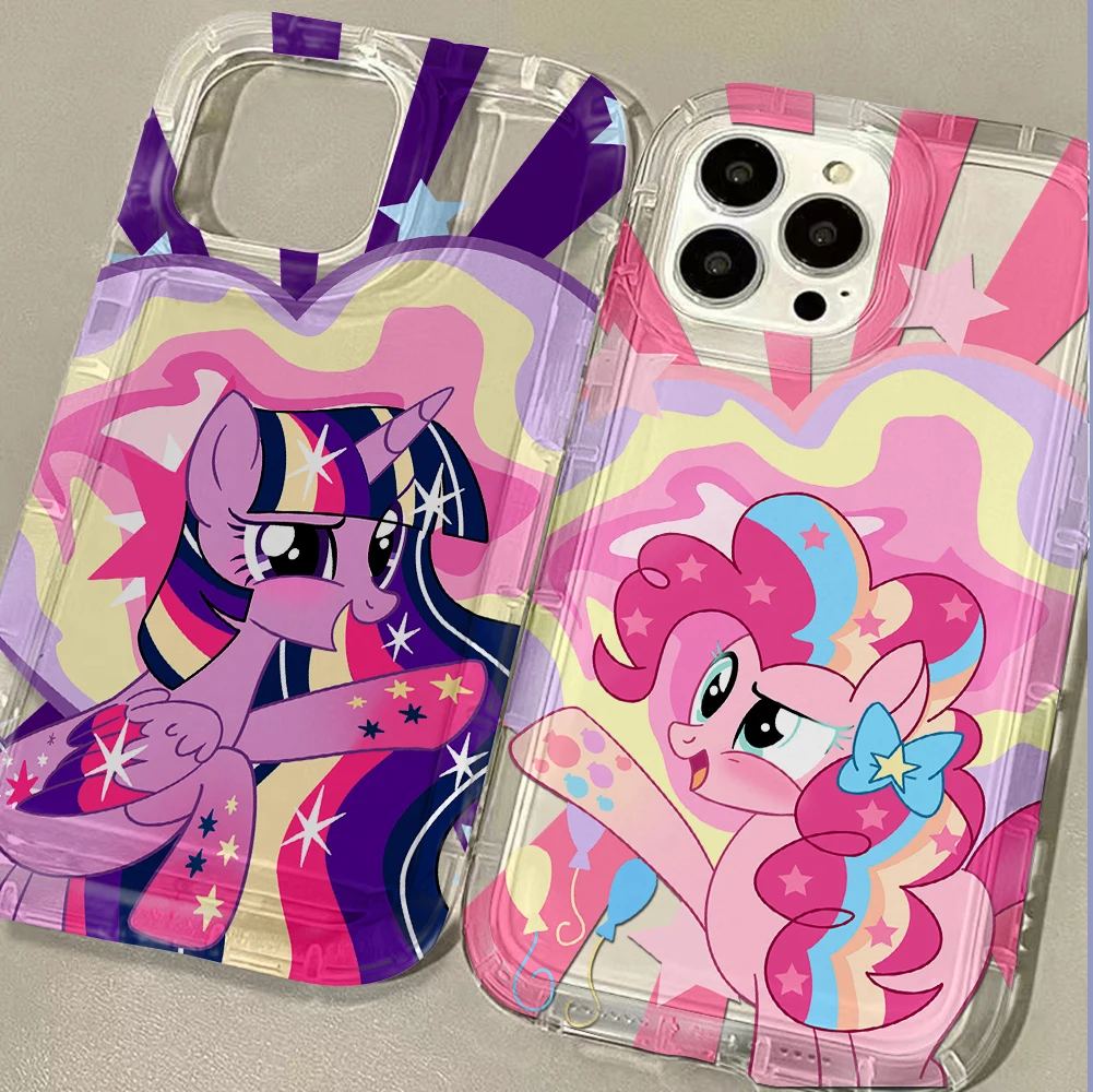 My Little Pony Clear Case for IPhone 16 15 14 13 12 11 Pro Max 14 15 7 8 Plus X XR XS Max SE2020 Airbag Shockproof Cover