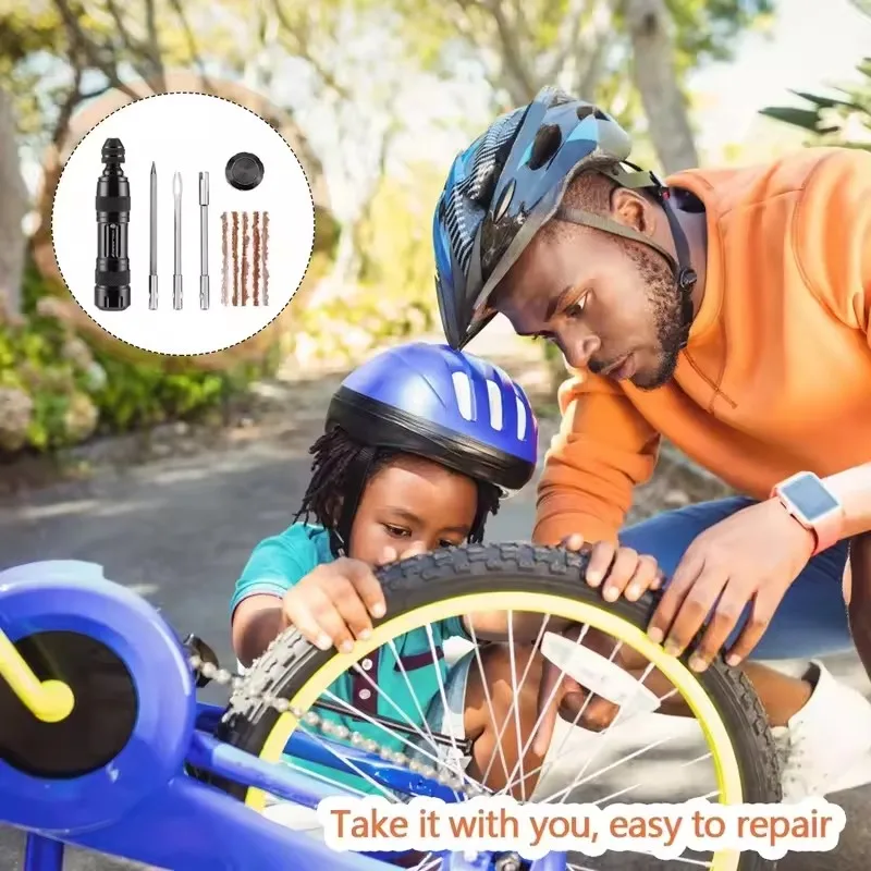 Reparaturset für schlauchlose Reifen für Fahrräder, Pannendichtmittel, Gummistreifen, Wartung von Rennradreifen, Mini-Fahrradwerkzeuge