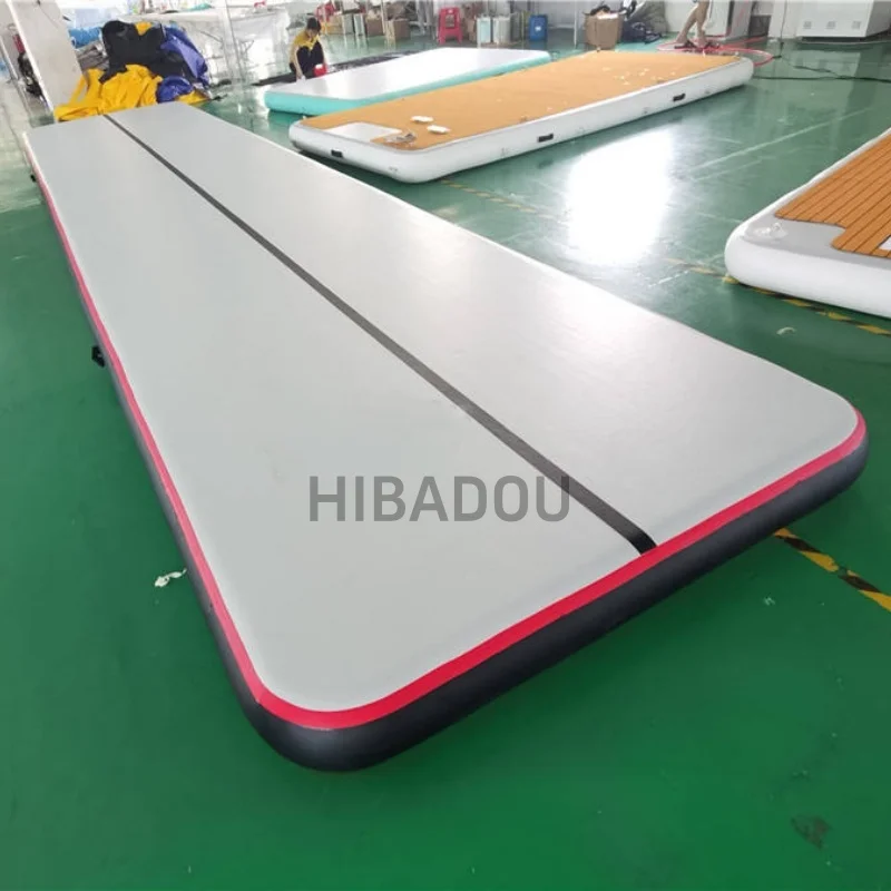 Aufblasbare Gymnastik-Luftmatte, 7 m x 2 m x 0,2 m, aufblasbare Luftkissenbahn-Gymnastik-Luftmatte, Tumbling-Matte, Gymnastikmatte für das Training mit einer Pumpe