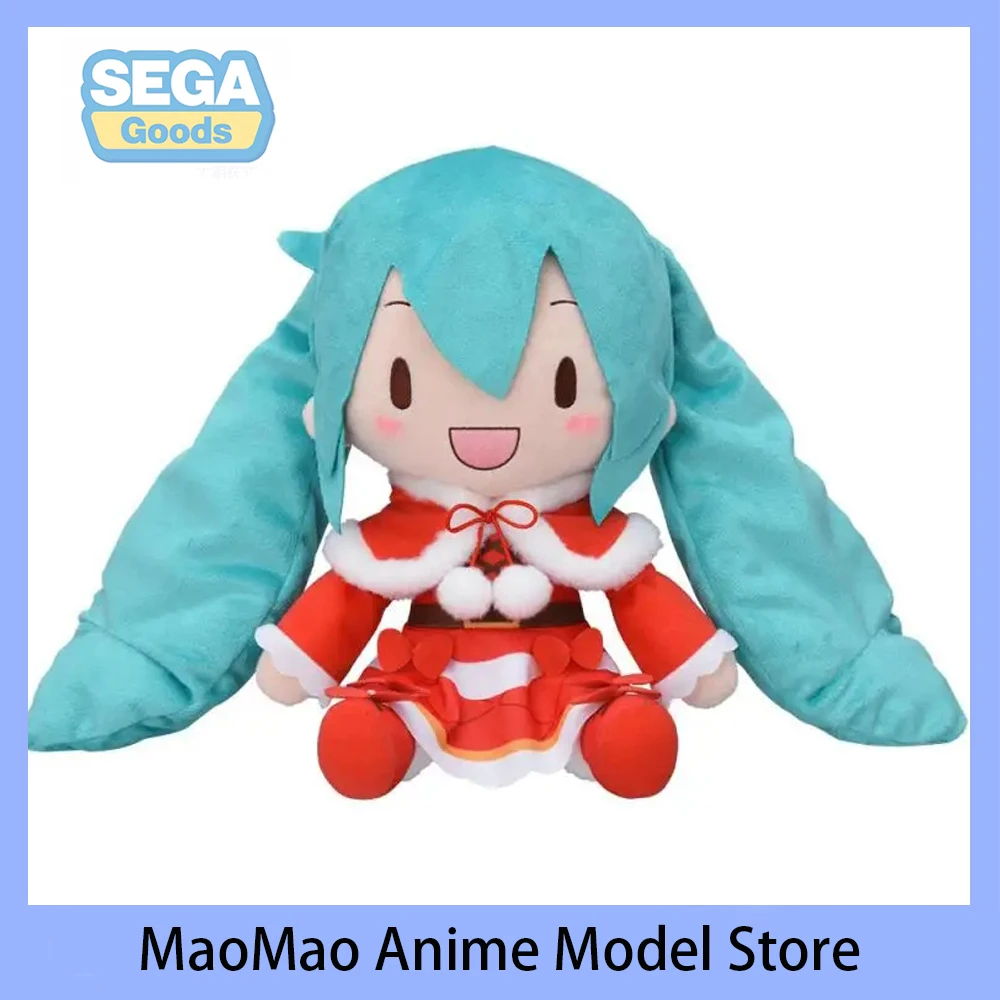 

In Stock Original SEGA Fuwa Petit Hatsune Miku Plush Doll Christmas Gift kawaii Model Toys Cartoon Decoration 27Cm