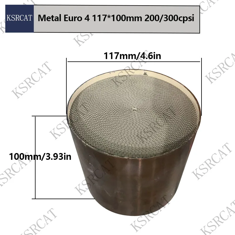 

Exhaust Universal Metal Carrier Catalyst Euro 4 200/300Cpsi Catalytic Converter 117*100MM Honeycomb Cat For Cars