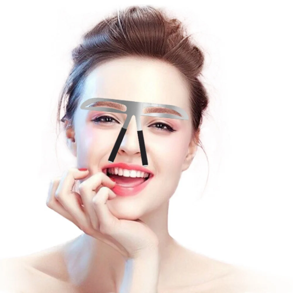 

Reusable Eyebrow Stencil Ruler Three Point Balance Positioning Tool for Natural Straight Brows Women Brow Measuring Guide Stamp