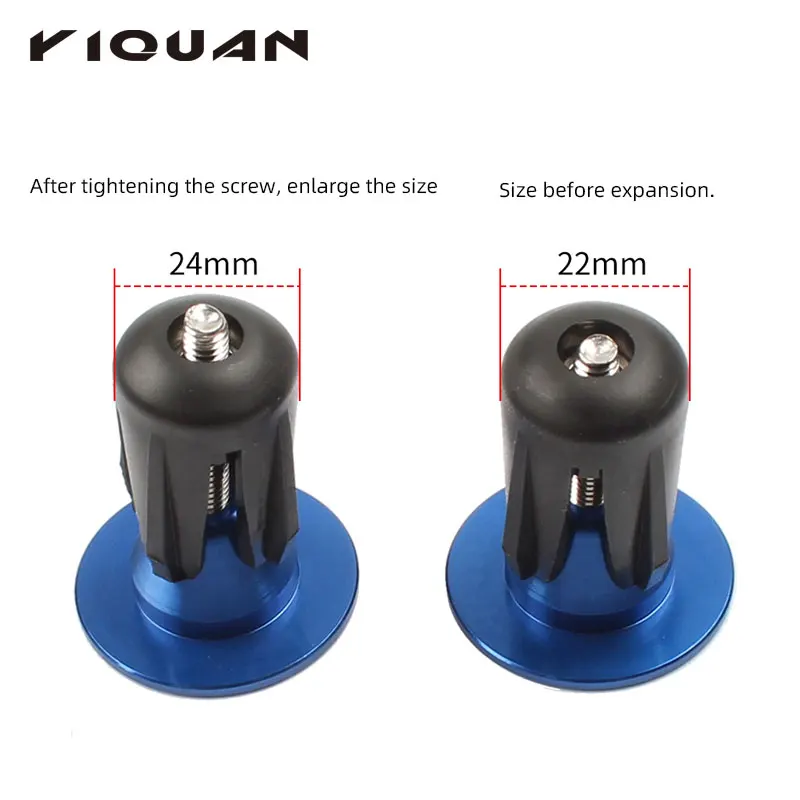 Lockable MTB Handlebar End Plugs - Aluminium Alloy Bicycle Grip End Caps for Mountain Bike