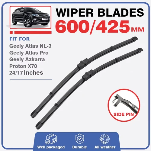 Imagen 2 del producto Escobillas de limpiaparabrisas para Geely Atlas NL-3 Azkarra Atlas Pro Proton X70, limpiaparabrisas delantero y trasero, accesorios para coche