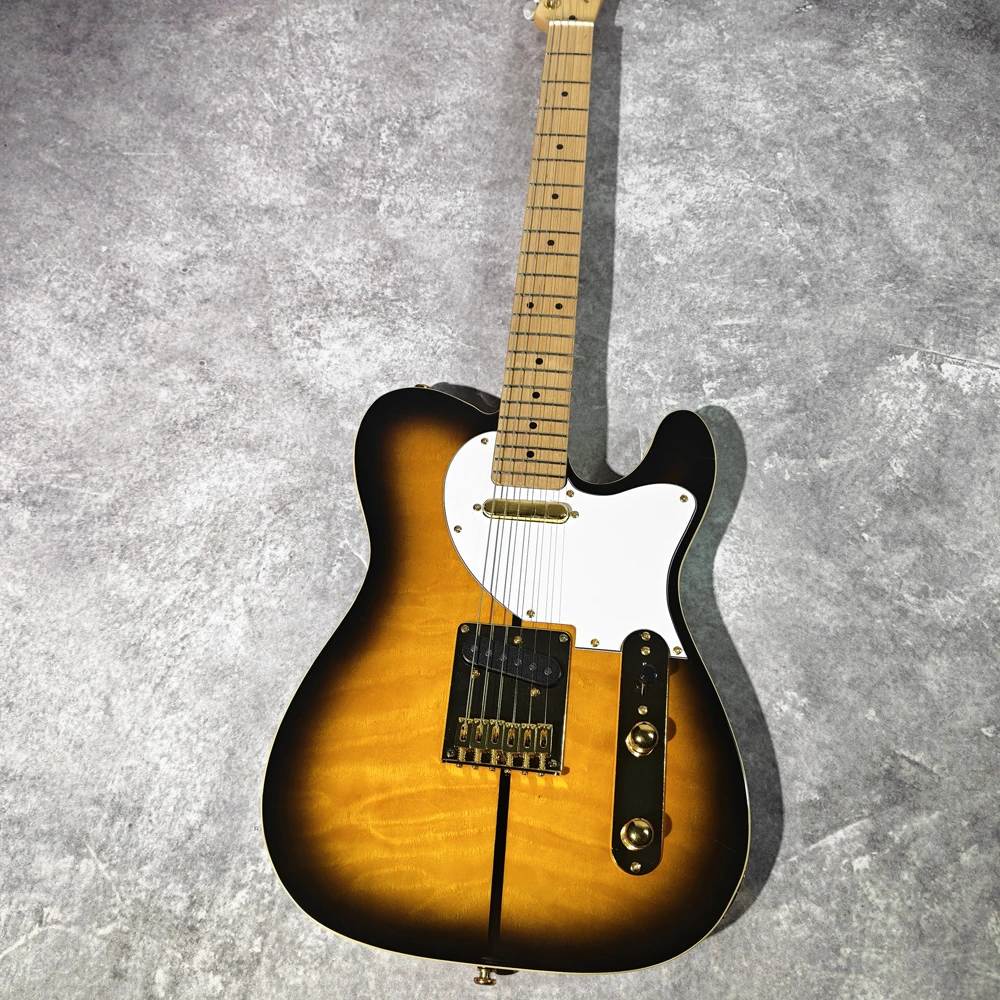 High-quality electric guitar; Sunset color; Maple neck; S-S pickups; In stock
